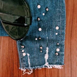 Zara Pearled Blue Jeans